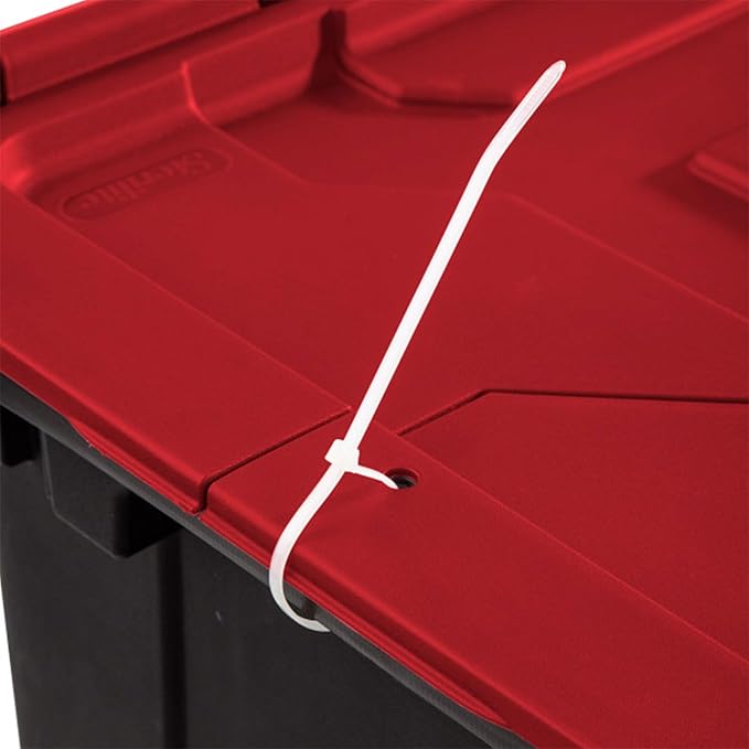 Sterilite 6-Pack 12 Gallon Hinged Lid Industrial Tote, Heavy-Duty Plastic Organizer - Stackable Multipurpose Home Storage Bins with Contoured Handles for Garage, Basement or Attic Organization
