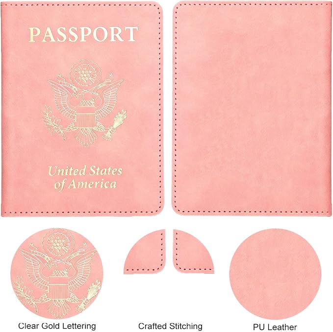 Passport Holder Covers Case, Waterproof Rfid Blocking Travel Wallet | Made Of Soft Pu Leather, It Is Scratch-Resistant, Waterproof, Crease-Resistant, and Is Lightweight, Thin and Durable