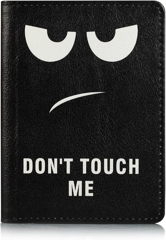 Passport Holder Cover Case PU Leather RFID Blocking Card Pockets Holder Cute Luggage Magnetic Wallet Passport Holder Case for travel Women Men, Don't Touch