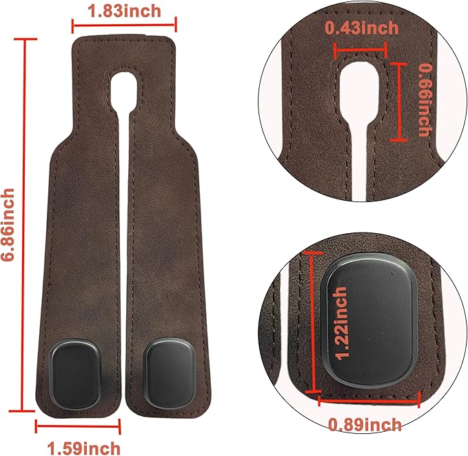 Amelity Car Headrest Hooks, Purse Hook for Vehicle 2 Pack Brown | Universal Car Interior Accessories for Women, Available in 2/4 Pack, Storage Hanger Holds Purses, Backpacks, Grocery Bags