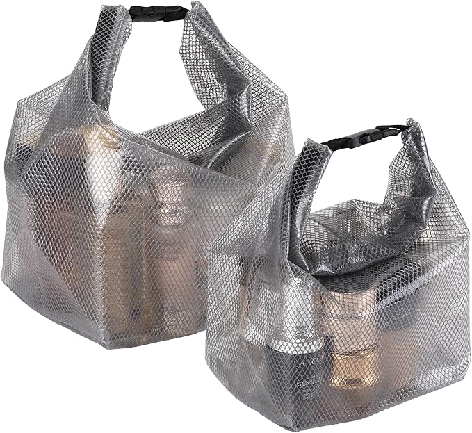 Sea Team 2-Pack Waterproof Travel Toiletry Bag, Makeup Organizer & Storage Pouch - Clear EVA Material, Large Opening, Portable Handle for Travel, Gym, Swimming, Daily Use