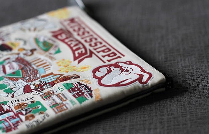 catstudio Mississippi State University Collegiate Zipper Pouch Purse | Holds Your Phone, Coins, Makeup, Dog Treats, & Tech Tools