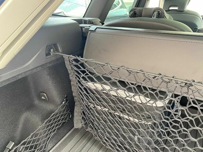 Trunk Organizer Cargo Net for Volvo XC60 2018-2026 – Envelope Style Cargo Net for SUV – Premium Mesh Elastic Car Trunk Organizer Vehicle Carrier Storage – Compatible with XC60