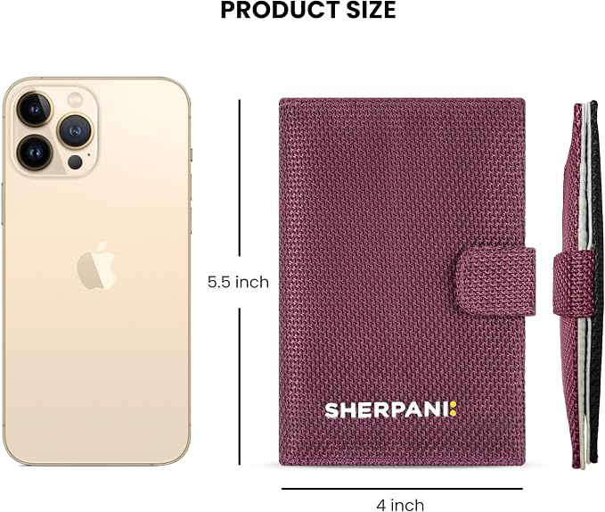 Sherpani Vienna, RFID Blocking Passport Holder, Travel Passport Cover Wallet, Travel Documents Organizer Protector, Travel Gift (Smoky Orchid)