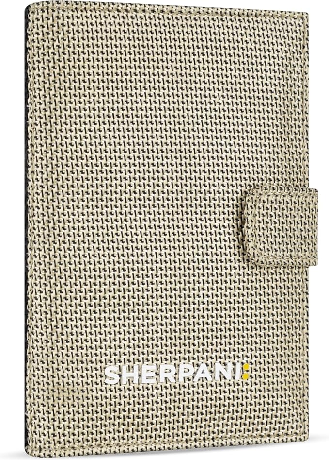 Sherpani Vienna, RFID Blocking Passport Holder, Travel Passport Cover Wallet, Travel Documents Organizer Protector, Travel Gift (Straw)