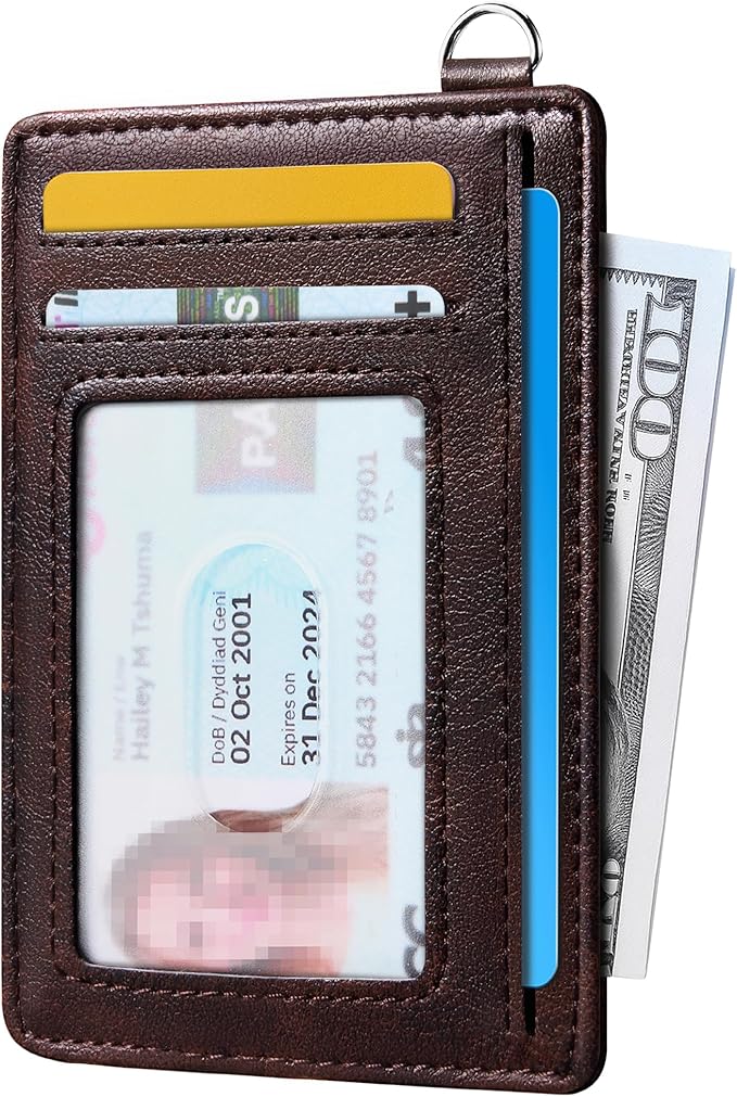 Mayski Slim Wallet, Credit Card Holder for Women, Minimalist Front Pocket RFID Blocking Card Cases, Small Wallet Women Men(MF Brown)