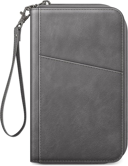 Fintie Family Passport Holder Wallet, RFID Blocking Travel Document Organizer Clutch Bag Credit Cards Case Cover for Women Men