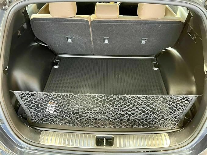 Trunk Organizer Cargo Net for KIA SPORTAGE 2017-2026 – Envelope Style Cargo Net for SUV – Premium Mesh Elastic Car Trunk Organizer Vehicle Carrier Storage – Compatible with Sportage