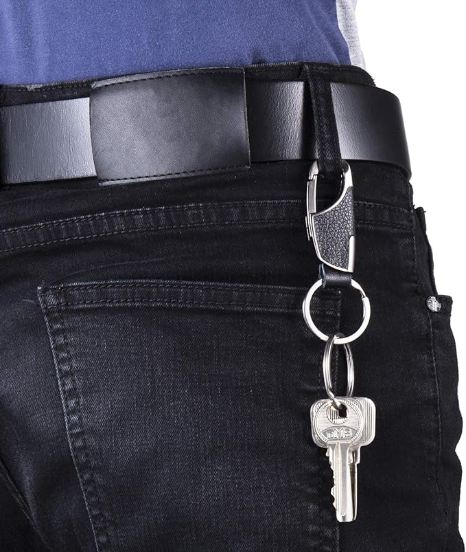 BAKUN Premium Handmade Car Leather Valet Keychain Key Organizer For Men Women, Home Key Chain Key Ring Key Holder