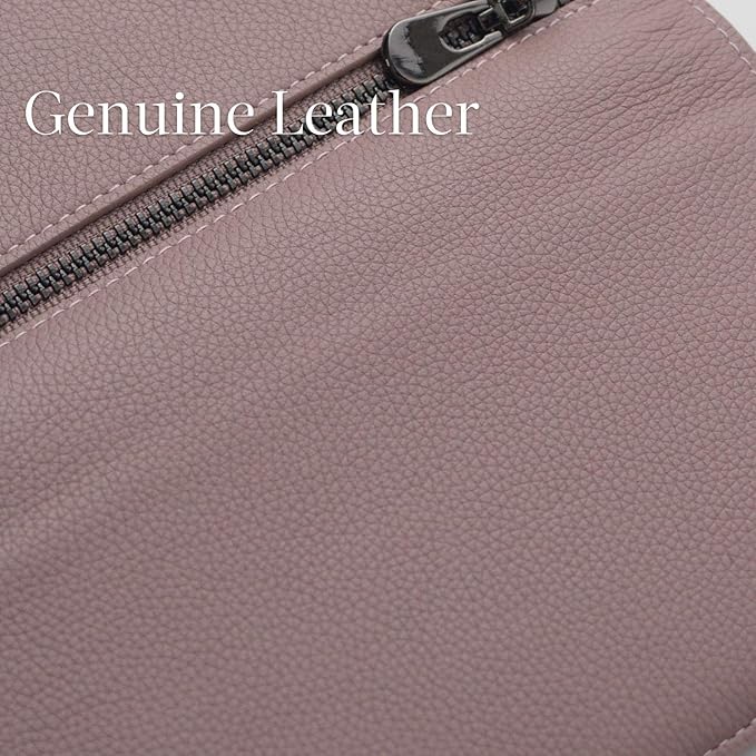 Bveyzi Ultra Slim Thin Leather RFID Blocking Credit Card Holder Bifold Clutch Wallets for Women