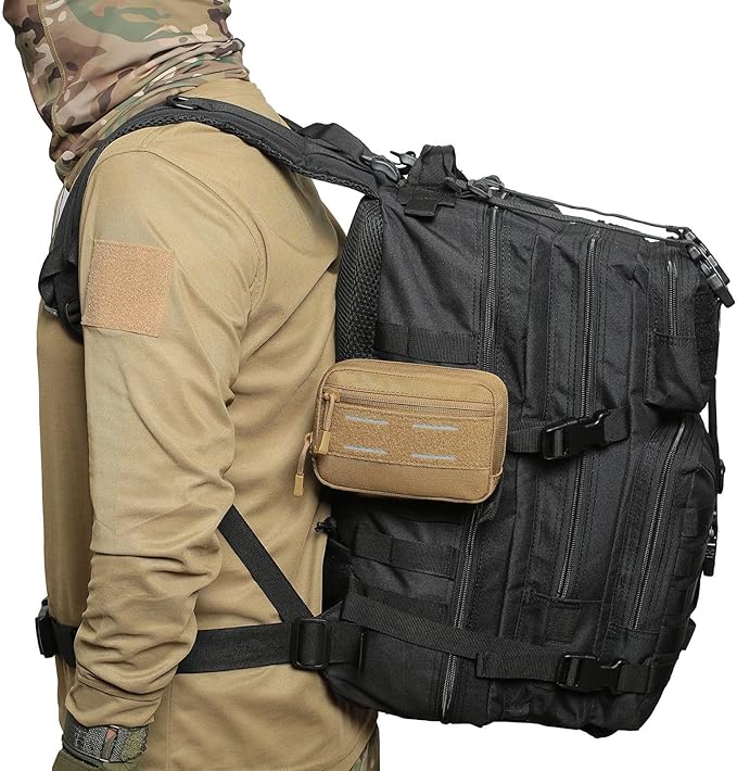 Mini Heavy Duty Tactical Belt Pouch for Men - Small Molle Pouch,Tactical Admin Pouch Compact EDC Utility Gadget Gear Pouches for Traveling, Hiking