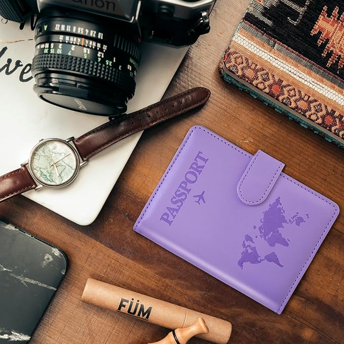 Passport Holder for Travel Women and Men RFID Passport Holder with Card Slots Holder Passport Case Passport cover Passport Wallet Travel Essentials and Accessories