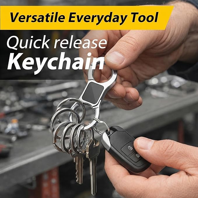 DAYGOS Key Chain - Quick Release Keychain with 8 Key Rings - Heavy Duty Car Keychains Organizer
