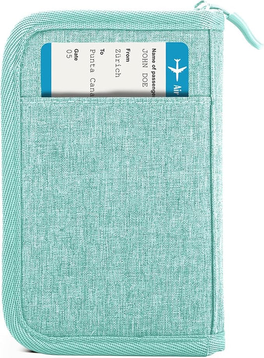Passport Holder for Travel, Women Rfid Blocking Passport Wallet, Travel Essentials Premium Wallets, Waterproof Passport Holders Bag for Men Traveling, Travel Document Organizer Credit Cards Case