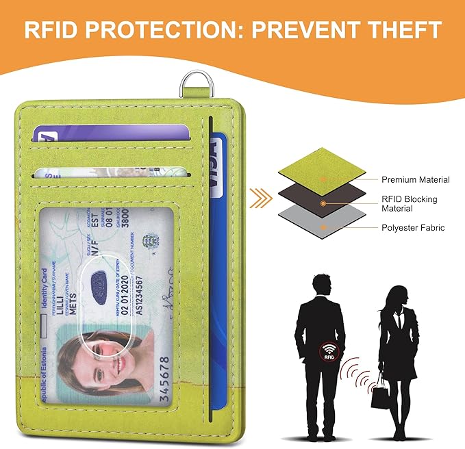 SEAVILIA Credit Card Holder for Women, Sunflower RFID Wallet Women, Slim Minimalist Front Pocket Card Holder, Cute Thin Travel RFID Blocking Card Case, Small Wallets Woman Gifts Girls