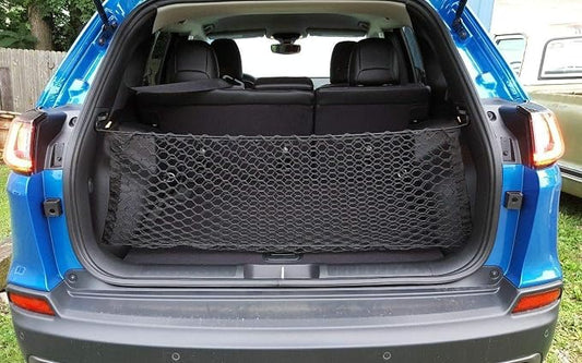Trunk Organizer Cargo Net for Jeep Cherokee 2019-2023 – Envelope Style Cargo Net for SUV – Premium Mesh Car Trunk Organizer Vehicle Carrier Storage – Compatible with Cherokee