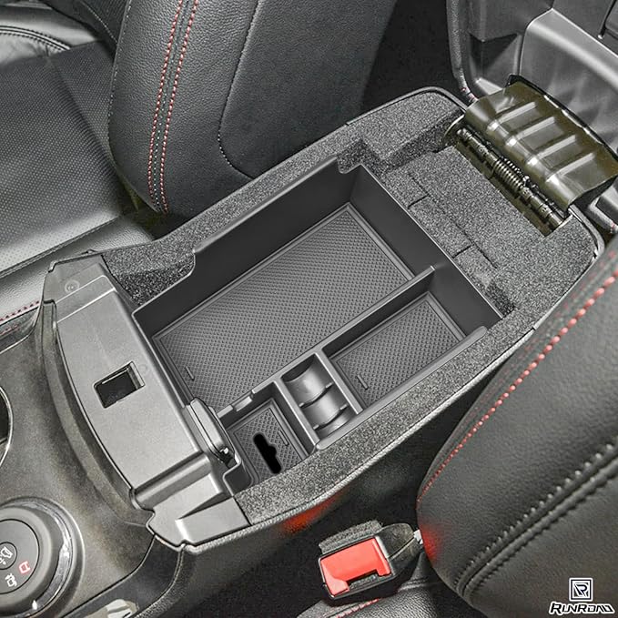 RUNROAD Center Console Insert Organizer Compatible with Ford Explorer 2012-2019 Accessories, Interior Armrest Secondary Storage Box ABS Materials Coin Holder Console Tray Storage Compartments, Black