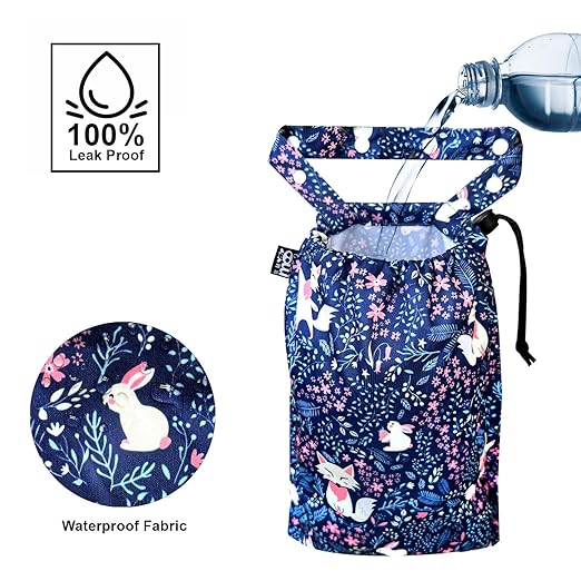 Cute Hanging Car Trash Garbage Bag 100% Leakproof Waterproof Multipurpose for Car Back Front Seat Console with Hanging Strap (Jungle Animal)