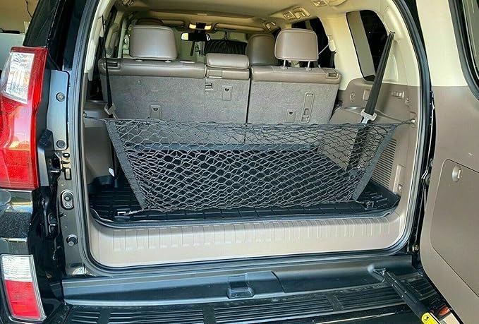 Rear Trunk Organizer Cargo Net for Lexus GX460 2010-2023 – Envelope Style Cargo Net for SUV – Premium Mesh Elastic Car Trunk Organizer Vehicle Carrier Storage – Compatible with GX460