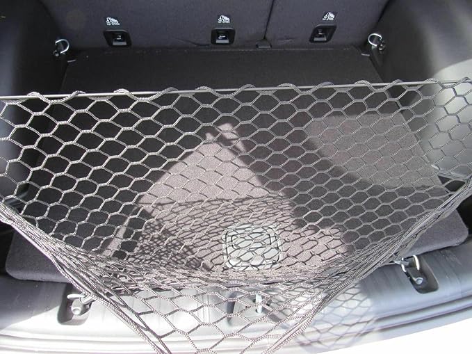 Rear Trunk Organizer Cargo Net for Jeep Compass 2017-2025 – Envelope Style Cargo Net for SUV – Premium Mesh Elastic Car Trunk Organizer Vehicle Carrier Storage–Compatible with Compass