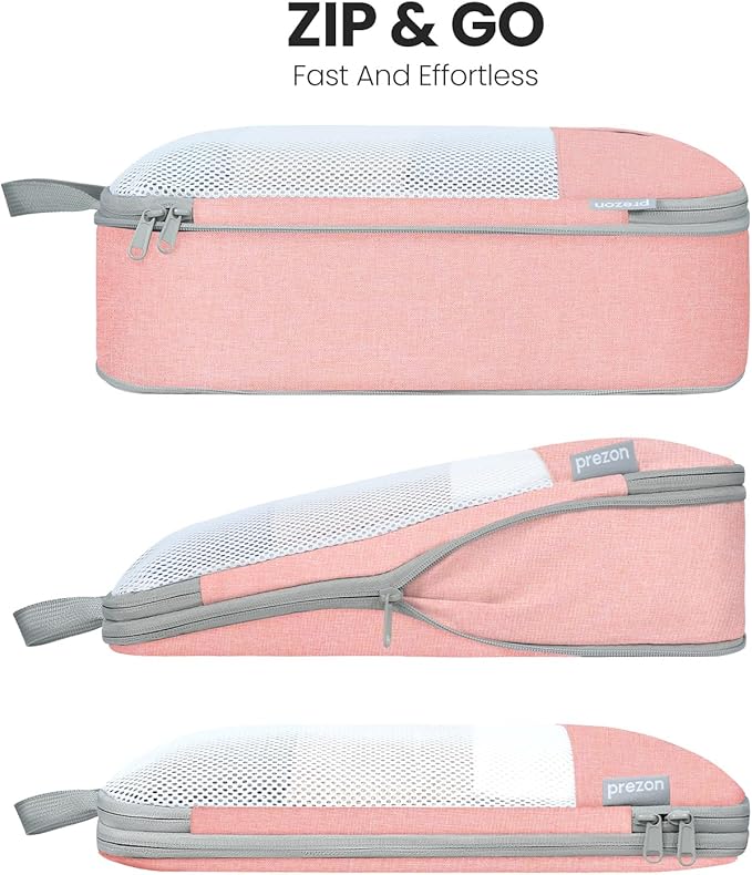 Compression Packing Cubes for Travel, Lightweight Vacation Travel Essentials, Travel Accessories for Suitcase Organizer Bags Set, Durable Luggage Organizer