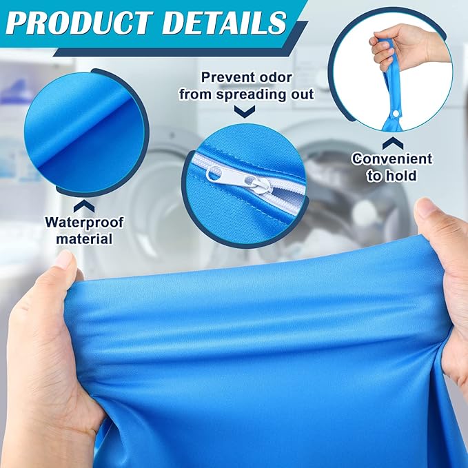 Shappy 2 Pack Large Travel Laundry Bags, Large Wet Dry Waterproof Dirty Clothes Bag for Suitcase, Swimsuit Beach Gym College Dorm Wet Bag(Laundry Style)