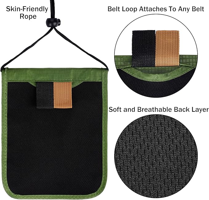 Travel Pouch Neck Wallet Family Passport Holder Organizer Case with RFID Blocking | RFID Blocking