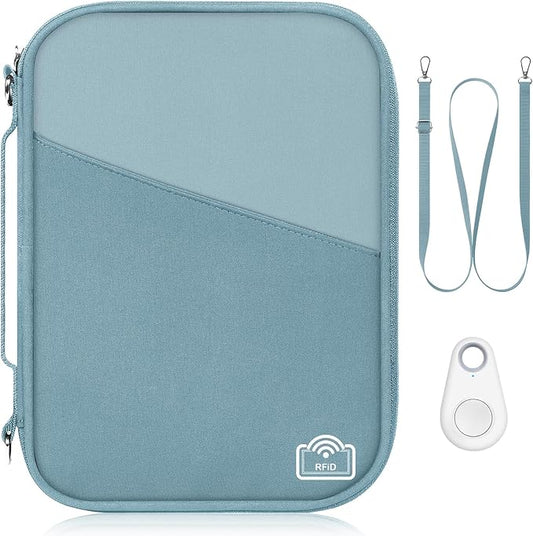 EcoVision Family Passport Holder for Travel with RFID Blocking, Traveling Essentials Organizer Pouch Bag, Light Passport Wallet for Travel Must Haves Accessories for Women Men