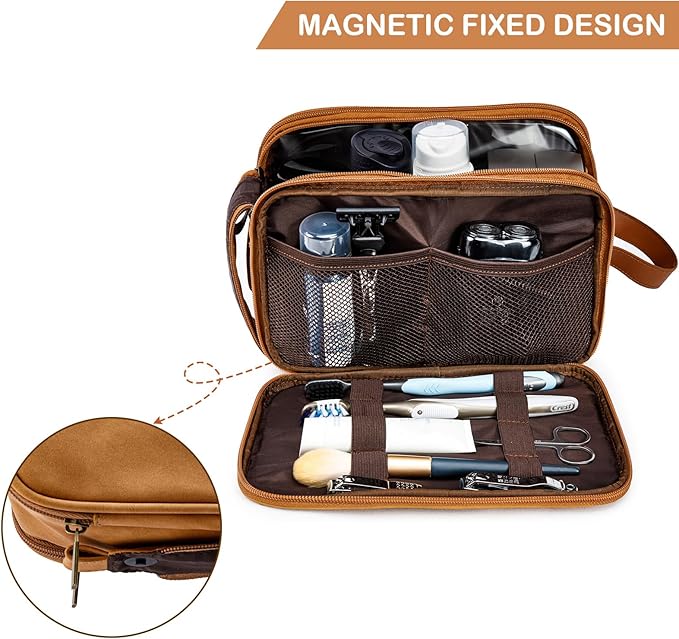 BAGSPRITE Large Toiletry Bag for Men, Women Travel Bag with Hanging Hook, Water-resistant Makeup Cosmetic Bag Shaving Kit Organizer, Bathroom Bag for Traveling