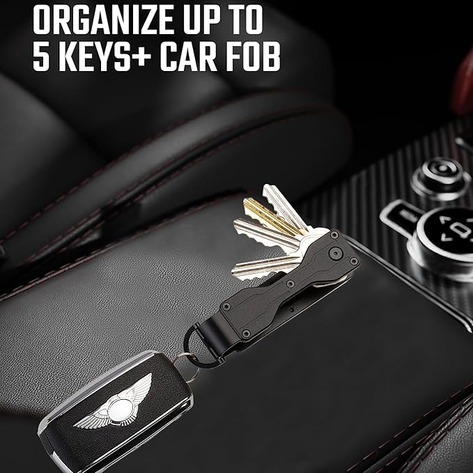Key Organizer Minimalist Innovative Keyholder Compact Keys Organizer Smart KeyChain Secures 2-6 Keys