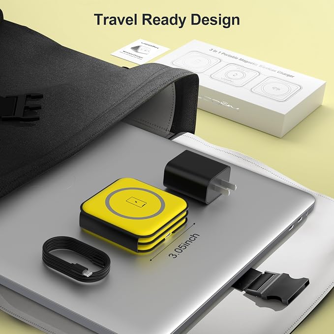 3 in 1 Charging Station for Multple Devices,Foldable 3 in 1 Wireless Charger for Travel,Nano Wireless Charging Station for iPhone16 15 14 13 12 Pro Max/Watch 10 9 8 7 6 5 4 3 Ultra/AirPod Pro