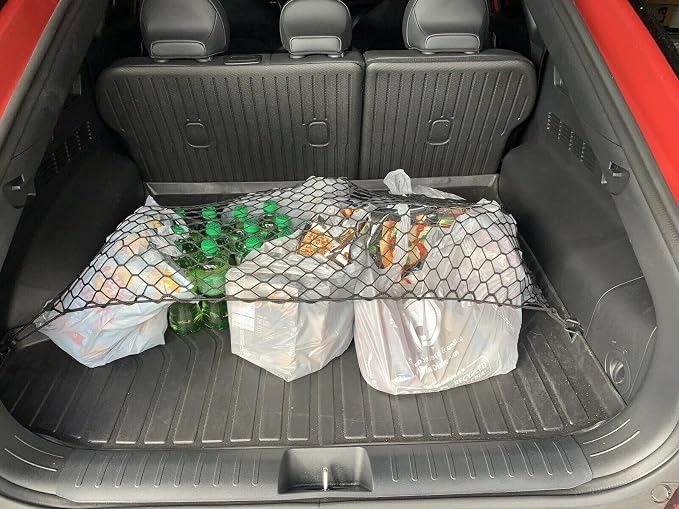 Rear Trunk Organizer Cargo Net for Kia EV6 2022-2025 – Floor Style Cargo Net for SUV Truck – Premium Mesh Elastic Car Trunk Organizer Vehicle Carrier Storage – Compatible with EV6