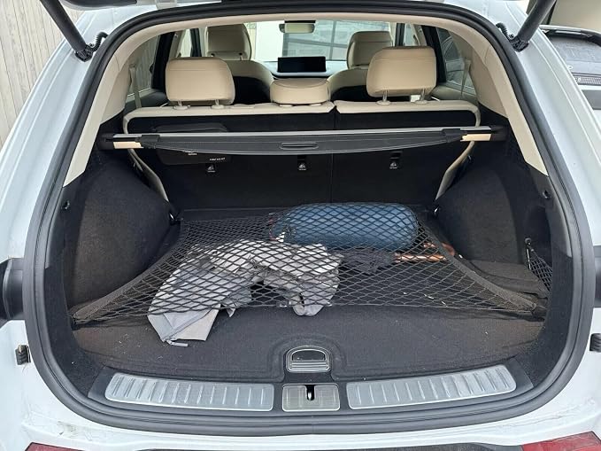 Rear Trunk Organizer Cargo Net for Genesis GV70 2022-2026 – Floor Style Cargo Net for SUV – Premium Mesh Elastic Car Trunk Organizer Vehicle Carrier Storage – Compatible with GV70