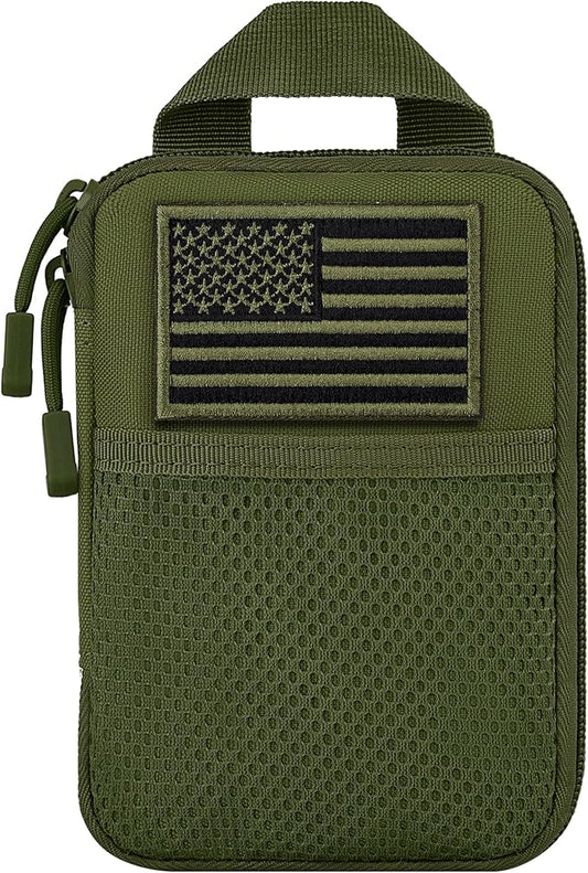 IronSeals Tactical Molle EDC Pouch Utility Tool Pouch Compact Pocket Organizer Pouch with US Flag Patch
