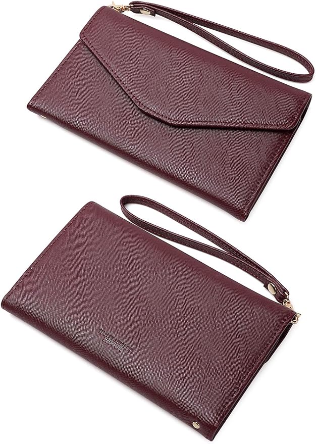 ZOPPEN Passport Holder Women Travel Wallet (Ver.5) for Women Rfid Blocking Passport Cover Case Document Organizer Wrist Strap