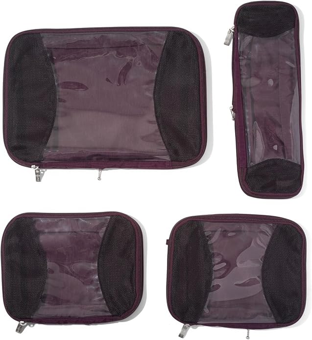 Baggallini Compression Cube 4-piece set - Lightweight Compression Packing Cubes for Travel