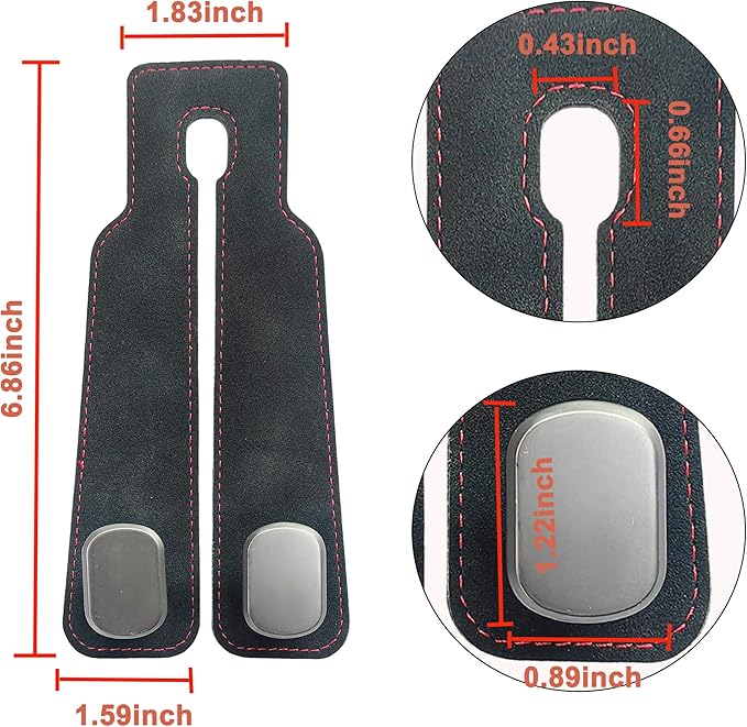 Amelity Universal Car Headrest Hooks, Women’s Car Interior Accessories for Purses Handbags Grocery & Backpacks, Black 2 Pack