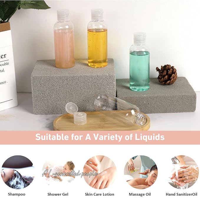 10 Pack Travel Bottles for Toiletries 3.4oz TSA Approved Travel Size Containers Leak Proof Shampoo Bottles Squeezable Empty Plastic Toiletry Bottle Small Traveling Essentials(Clear)