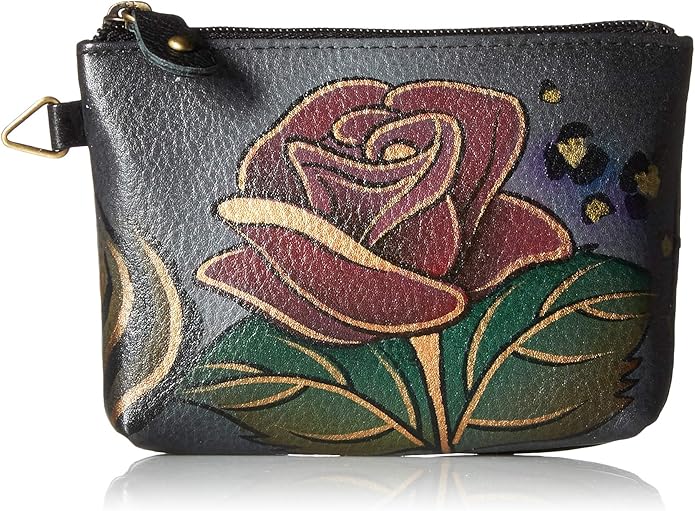 Anna by Anuschka Women's Hand Painted Leather Coin Pouch Purse
