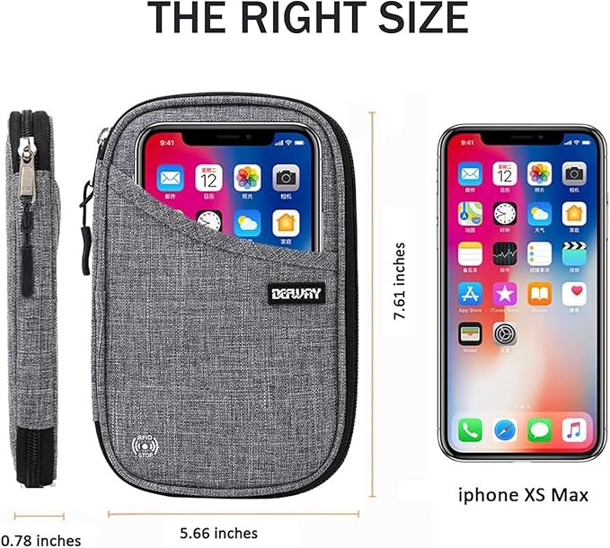Passport Holder for Travel, Rfid Blocking Passport Wallet Travel Wallet Waterproof Case for Cards Passport Case, Travel Document Organizer Credit Cards Case Rfid Passport Holder for Travel