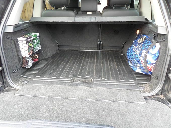 2 Side Load Retainer Luggage Cargo Nets for Land Rover Range Rover 2003-2017 - Premium Mesh Car Trunk Organizer - Black Nylon Locks - Compatible with Car