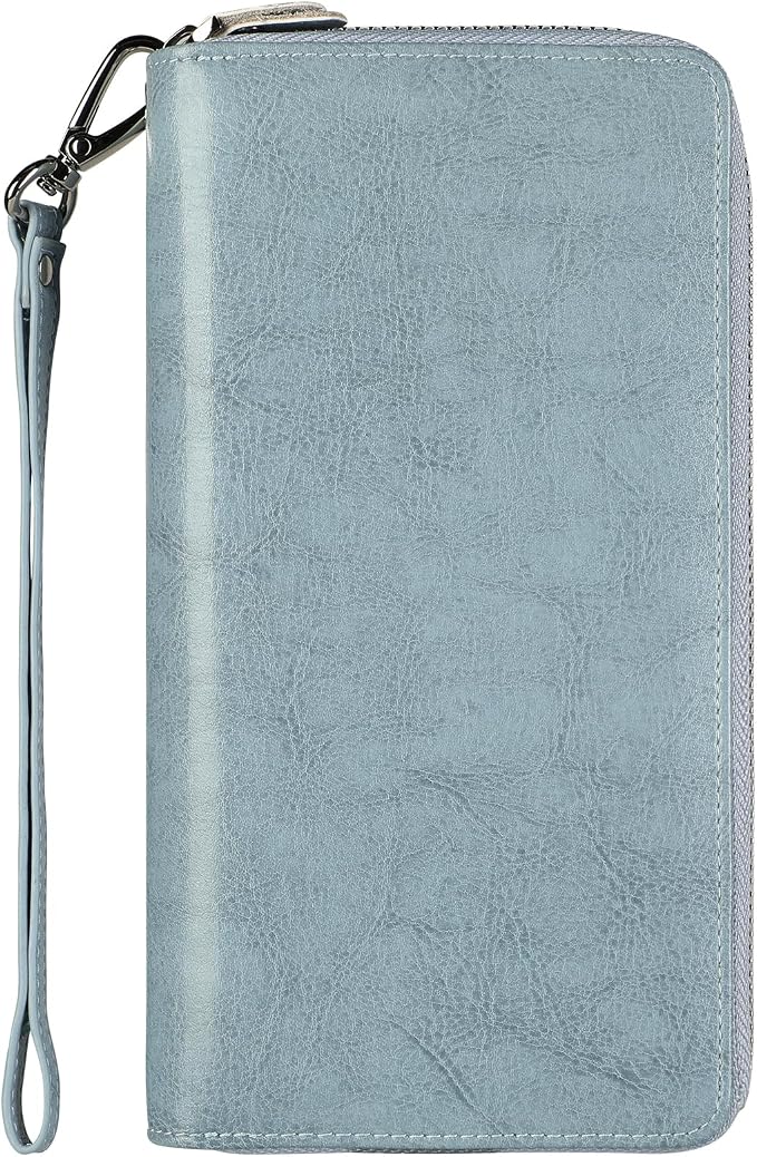 Lavemi Small Compact Women Wallet RFID Blocking Genuine Leather Bifold Purse with ID Windows