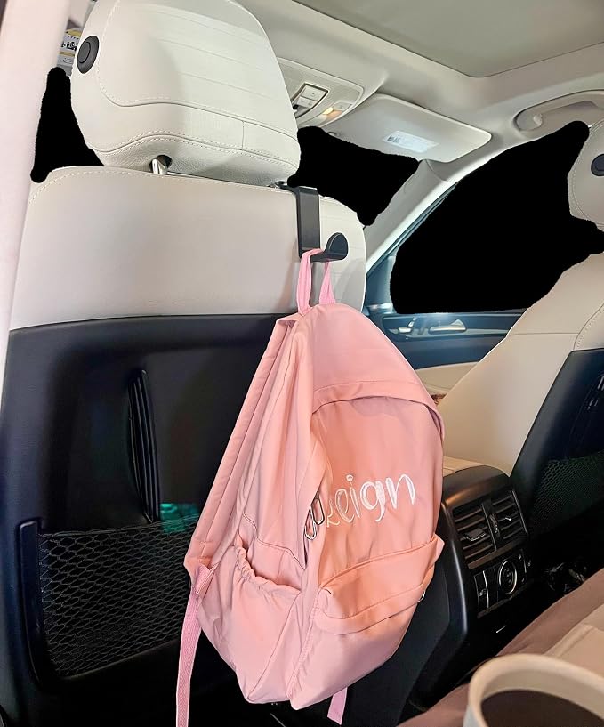 Vehicle Purse Holder, Utility Car Headrest Hook Made USA! Car Hooks for Purses and Bags,Hard Hat Holder for Truck Seat Storage Organizer for Coats,Umbrellas,Grocery Bags, Universal Car Accessories
