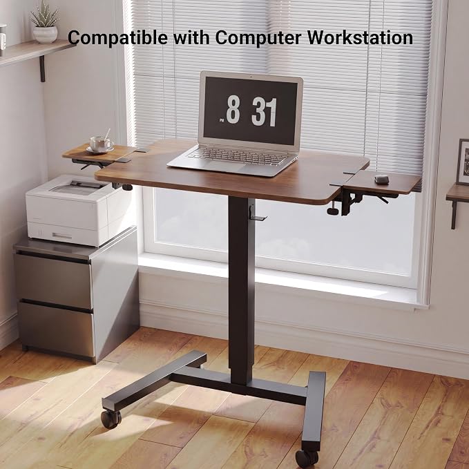 BONTEC Ergonomic Desk Extender Tray, 9.5"x9.1" Table Mount Arm Wrist Rest Shelf, 90° Foldable Elbow Support, Clamp on Computer Arm Rest for Desk, Office & Home Use, Durable & Easy to Install, Walnut
