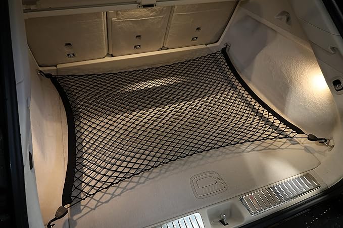 Floor Style Elastic Trunk Mesh Cargo Net for Mercedes-Benz EQS 450 4MATIC 580 2023-2025 - Premium Trunk Organizers and Storage - Luggage Net for SUV- Best Car Organizer for Mercedes-Benz EQS 450