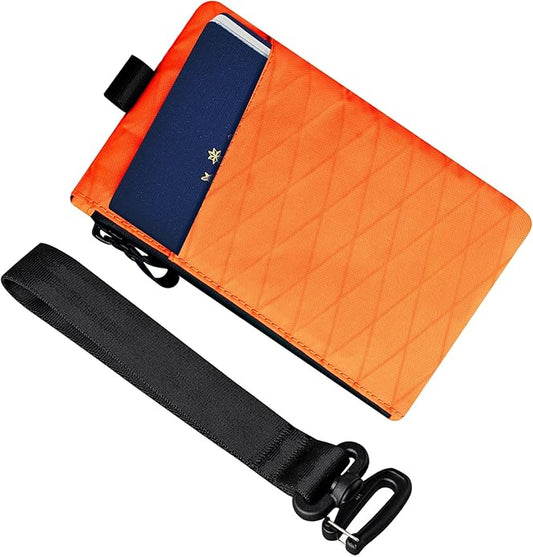 ALPAKA Zip Clutch, Zipper Wallet and EDC Carrier - RFID Blocking Material Passport Wallet- 3 External Slots for EDC Gear