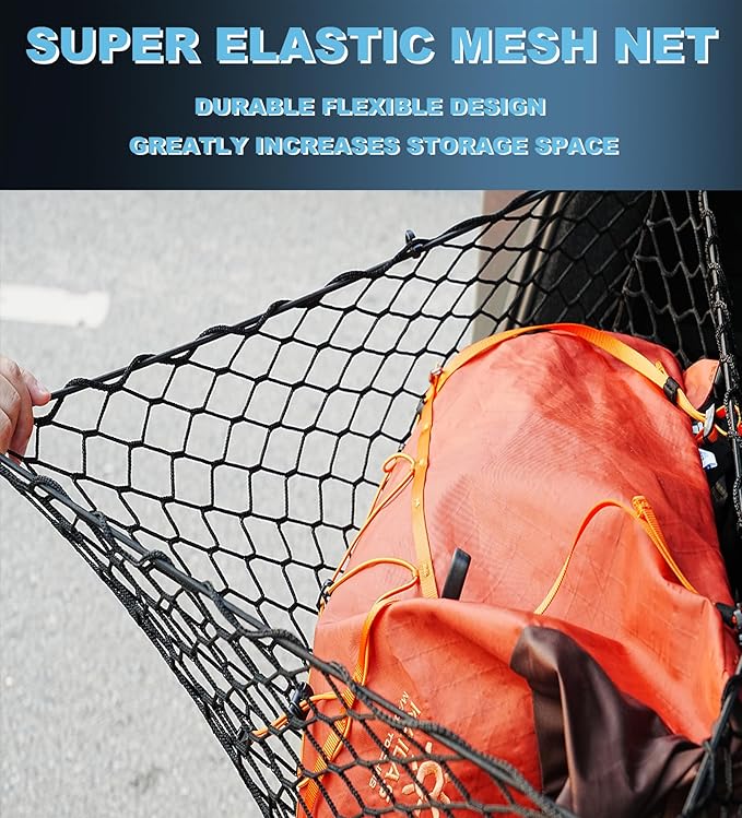 Envelope Style Cargo Net Compatible with Subaru Forester SK New 2026 2025 2024 2023 2022 2021 2020 2019 2018 2017 2016 2015 2014 2013 2012 2011 2010 2009 2008 2007-1998 Trunk Car Rear Tailgate Netting