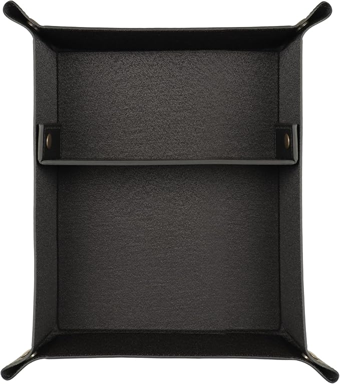 Londo Leather Tray Organizer - Practical Lightweight Water Resistant Computer Table Desk Storage Box for Wallets, Watches, Keys, Coins, Cell Phones and Office Equipment
