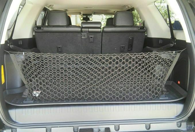 Rear Trunk Organizer Cargo Net for TOYOTA 4RUNNER (3 ROW MODEL) 2010-2024–Envelope Style Cargo Net for SUV–Premium Mesh Car Vehicle Carrier Storage–Compatible with TOYOTA 4RUNNER 3 ROW