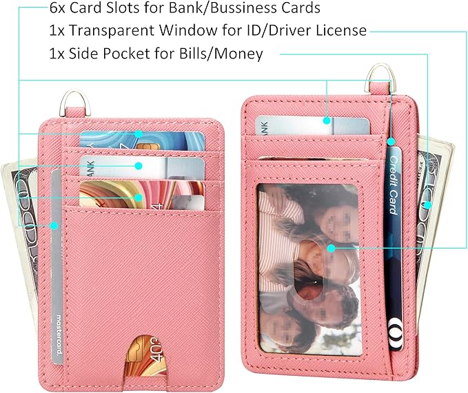 GEEAD Slim Minimalist Front Pocket RFID Blocking Card Holder Wallets for Men & Women